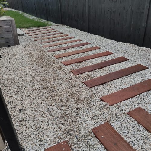 Gravel Side Yard - Before