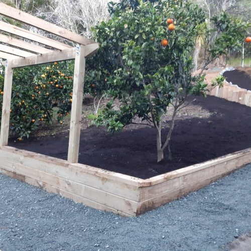 Mulched Raised Garden Bed - After
