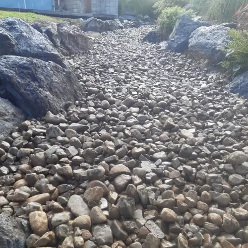Stone-Lined Boulder Channel - After