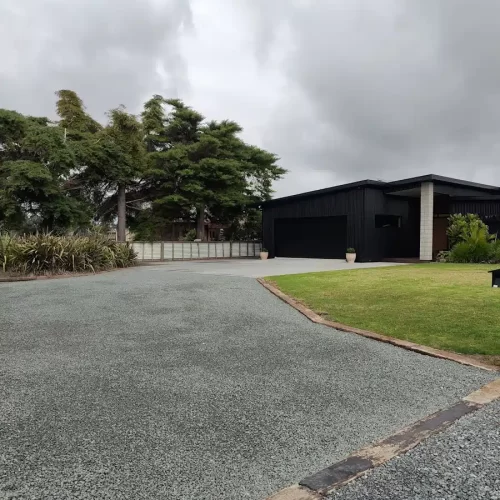 Fenced Lawn & Driveway - After